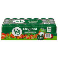 V8 100% Vegetable Juice, Original, 28 Each