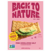 Back to Nature Pink Himalayan Salt Flatbread Crackers - 5 Ounce