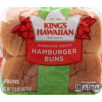 Kings Hawaiian Hamburger Buns, Hawaiian Sweet, 8 Each