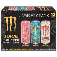 Monster Energy Drink, Juice, Variety Pack, 12 Pack - 192 Ounce