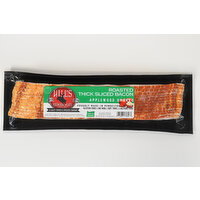 HILL'S PREMIUM MEATS Hill’s Applewood Smoked Bacon is extra thick sliced and double smoked for rich, sweet-smoky flavor. Made from premium all-natural pork and seasoned with a signature spice blend, it offers a hearty bite with a lean profile. 20 oz stack pack. - 20 Ounce
