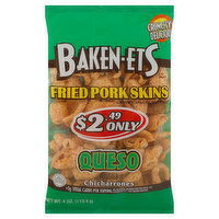 Baken-Ets Fried Pork Skins, Queso Flavored