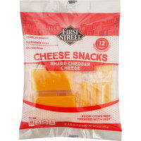 First Street Cheese Snacks, Sharp Cheddar Cheese - 12 Each