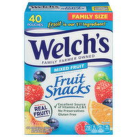 Welch's Fruit Snacks, Mixed Fruit, Family Size - 40 Each