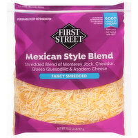 First Street Fancy Shredded Cheese, Mexican Style Blend - 32 Ounce