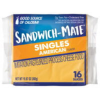Sandwich-Mate Imitation Cheese Food, Singles, American Flavor - 16 Each