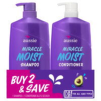 Aussie Miracle Moist Shampoo Conditioner Pump Bottles - 1 Each