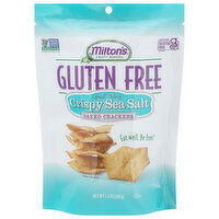 Milton's Baked Crackers, Gluten Free, Crispy Sea Salt, 4.5 Ounce