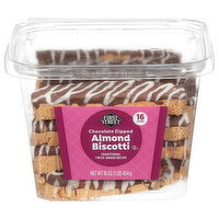 First Street Chocolate Dipped Almond Biscotti - 16 Each