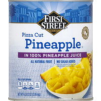 First Street Pineapple, in 100% Pineapple Juice, Pizza Cut, 107 Ounce