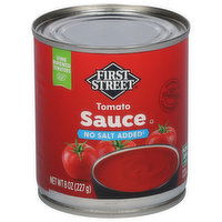 First Street Tomato Sauce, No Salt Added - 8 Ounce