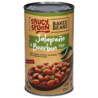 Saucy Spoon Vegetarian Jalapeno & Bourbon Flavor Baked Beans - 28 Ounce