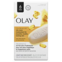 Olay Moisture Outlast Ultra Moisture Shea Butter Beauty Bar with Vitamin B3 Complex, 3.75 oz, 6 count, 22.4 Ounce