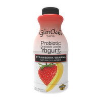 Glenoaks Drinkable Yogurt Strawberry Banana - 24 Ounce