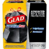 Glad Force Flex 30 gallon Bags - 70 Each