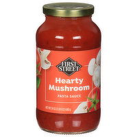 First Street Pasta Sauce, Hearty Mushroom, 24 Ounce