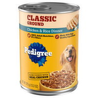 Pedigree Classic Ground Chicken & Rice Dinner Food for Dogs, 13.2 Ounce