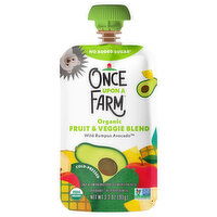 Once Upon a Farm Fruit & Veggie Blend, Organic, Wild Rumpus Avocado - 3.2 Ounce