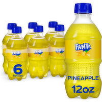 Fanta  Pineapple Soda Soft Drink Bottles - 12 Fluid ounce
