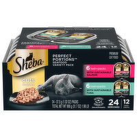 Sheba Cat Food, with Sustainable Salmon/Tuna, Seafood, Cuts in Gravy, Variety Pack - 24 Each