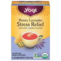 Yogi Herbal Tea, Honey Lavender, Stress Relief, Tea Bags, 16 Each