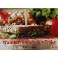 Poly King Sandwich Picks, Wooden - 750 Each