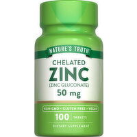 Nature's Truth Nature's Truth Zinc Chelated 100 Tablets - 100 Each