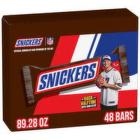 Snickers Full Size Chocolate Candy Bars, 1.86 oz Bar, 48 ct Box