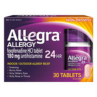 Allegra Allergy, 180 mg, Non-Drowsy, Tablets - 30 Each