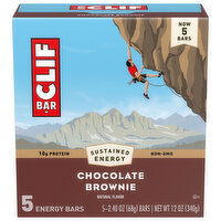 Clif Bar Energy Bar, Chocolate Brownie, 5 Each