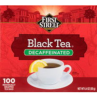 First Street Black Tea, Decaffeinated, Bags - 100 Each