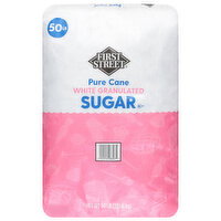 First Street Pure Cane White Granulated Sugar - 50 Pound