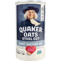 Quaker Oatmeal, 100% Whole Grain Oats, Steel Cut, Hearty Traditional - 30 Ounce