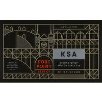 Fort Point Beer, Kolsch Style Ale, KSA - 6 Each