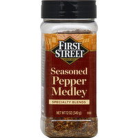 First Street Pepper Medley, Seasoned, Specialty Blends - 12 Ounce