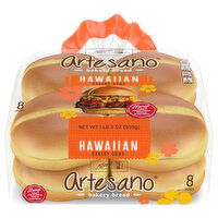 Artesano Hawaiian Bakery Buns - 8 Each