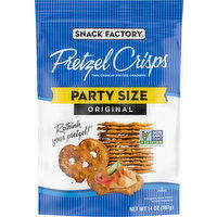 Snack Factory Pretzel Crisps, Original, Party Size - 14 Ounce