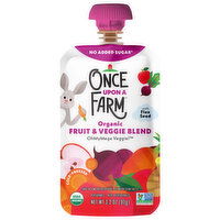 Once Upon a Farm Organic OhMyMega Veggie! Fruit & Veggie Blend with Flax Seed