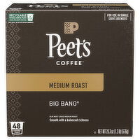 Peet's Coffee Single Serve Pods Medium Roast Big Bang Coffee