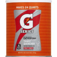 Gatorade Thirst Quencher, Instant Powder Mix, 02 Perform, Fruit Punch, 51 Ounce