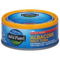 Wild Planet Wild Tuna, No Salt Added, Albacore - 5 Ounce