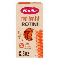 Barilla Red Lentil Rotini Pasta - Good Source of Plant-Based Protein, Excellent Source of Fiber, Kosher, Gluten Free & Non-GMO, 8.8 Ounce