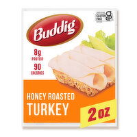 Buddig Roasted Turkey, Honey - 2 Ounce