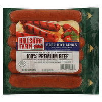 Hillshire Farm Sausage, Smoked, Beef Hot Links, 100% Premium, 13.5 Ounce