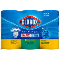 Clorox Disinfecting Wipes, Crisp Lemon/Fresh Scent, 3 Pack - 3 Each