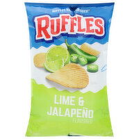 Ruffles Potato Chips, Lime & Jalapeno Flavored - 8 Ounce