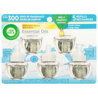 Air Wick Scented Oil Refills, Fresh Linen - 5 Each