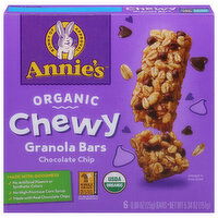 Annie's Granola Bars, Chocolate Chip, Organic, Chewy - 6 Each