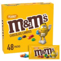 M&M's Chocolate Candies, Peanut, 48 Pack, 48 Each