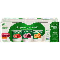 Activia Low Fat Strawberry/Black Cherry/Peach Yogurt - 24 Each